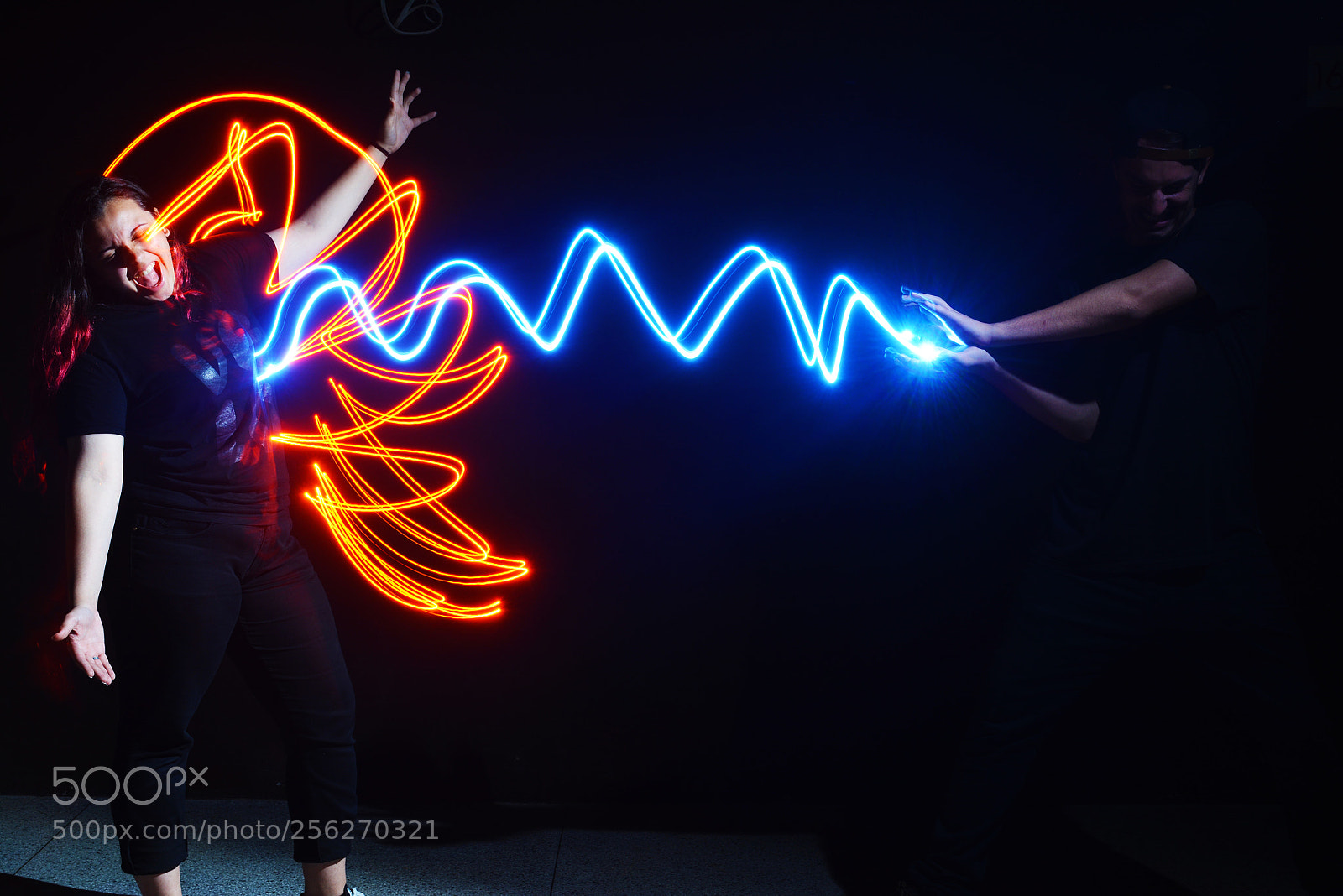 Nikon D5200 sample photo. Light paint hadouken photography