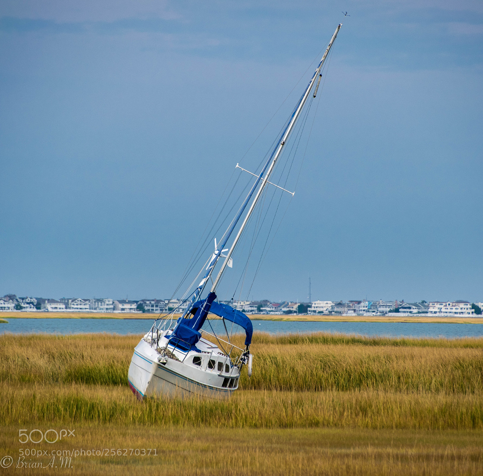 Nikon D5300 sample photo. Sailboat run aground after photography