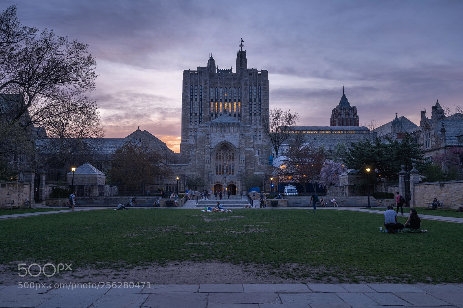 Sony a7 III sample photo. Cross campus at dusk photography
