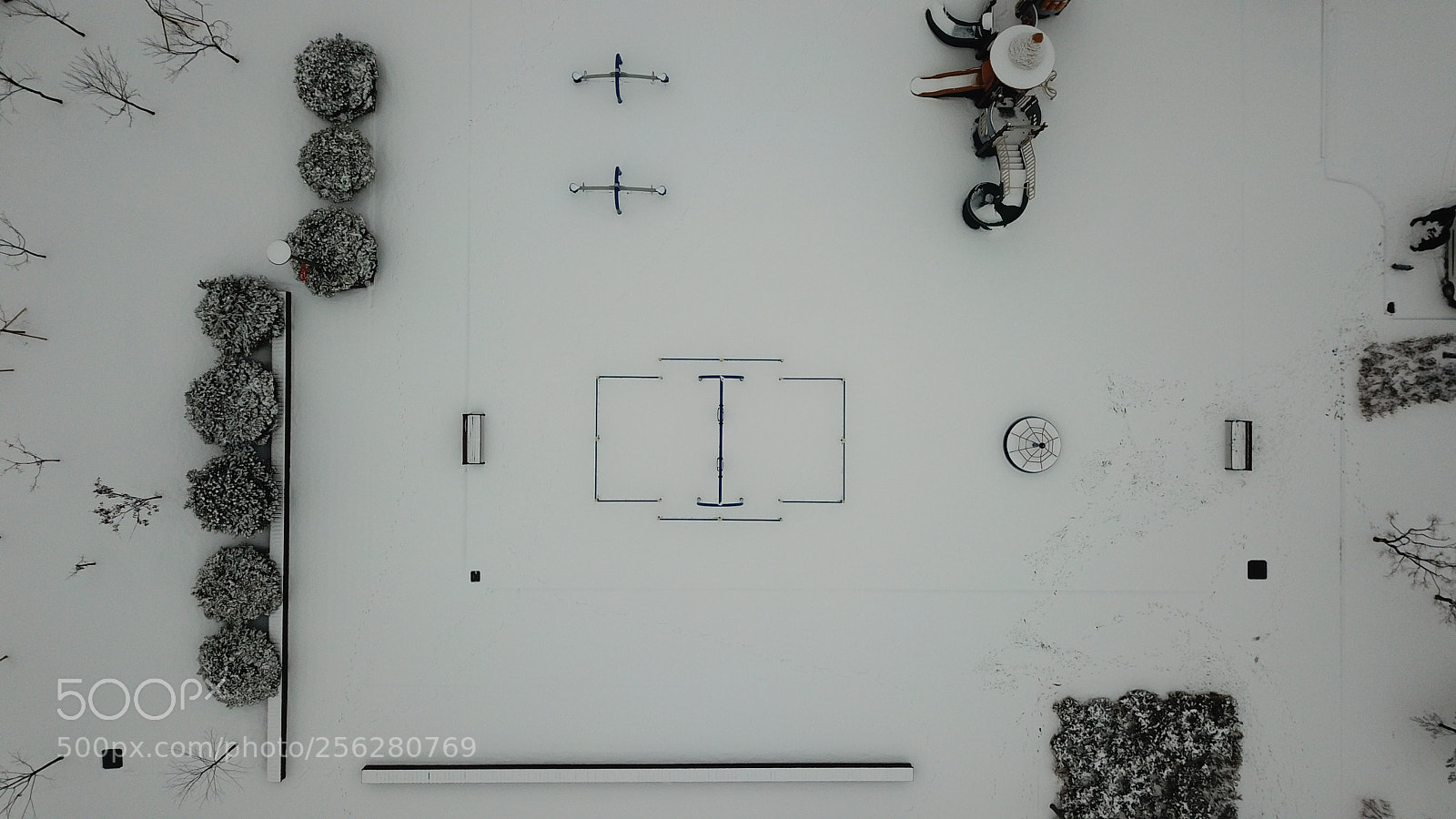 DJI FC220 sample photo. Snowy playground. photography