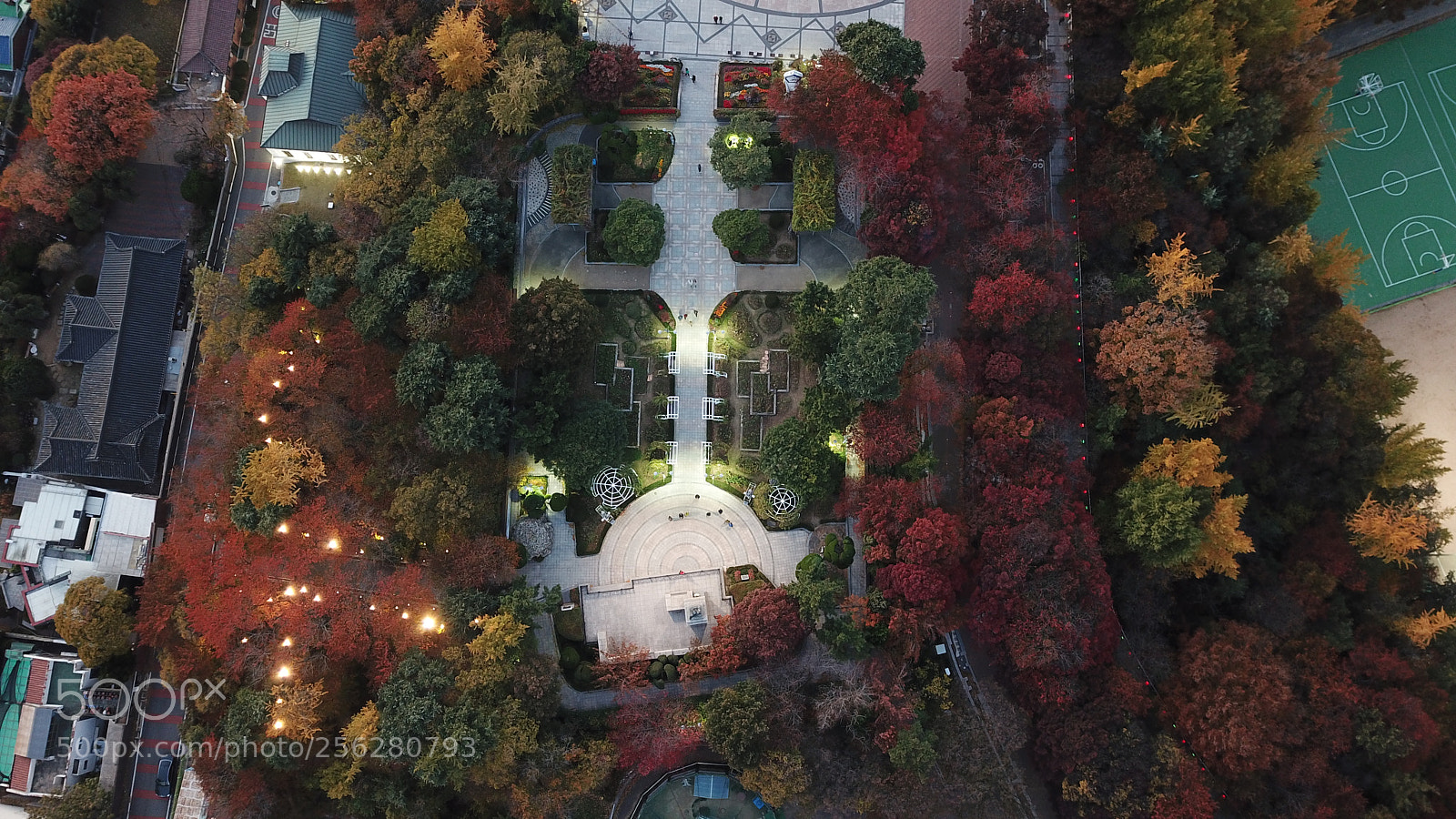 DJI FC220 sample photo. Evening in freedom park. photography