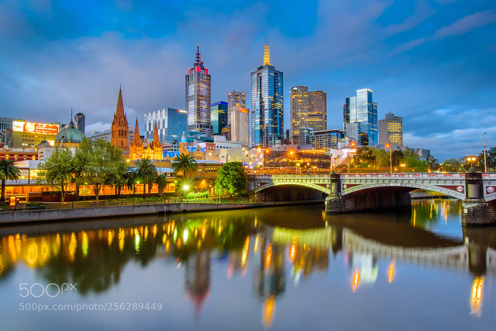 Nikon D5500 sample photo. Melbourne city lights photography