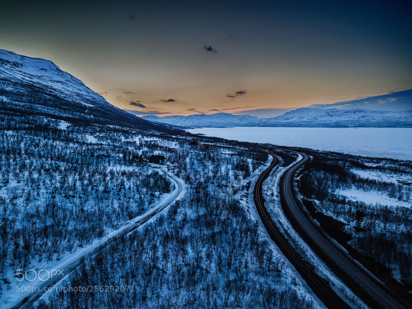 DJI FC220 sample photo. Winter roads photography