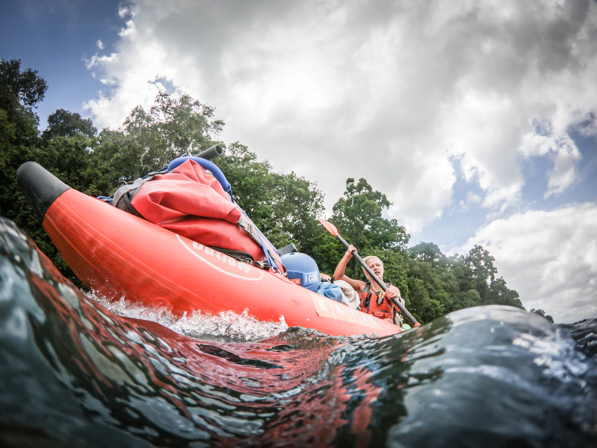 GoPro Hero6 Black sample photo. Kayaking on the essequibo photography