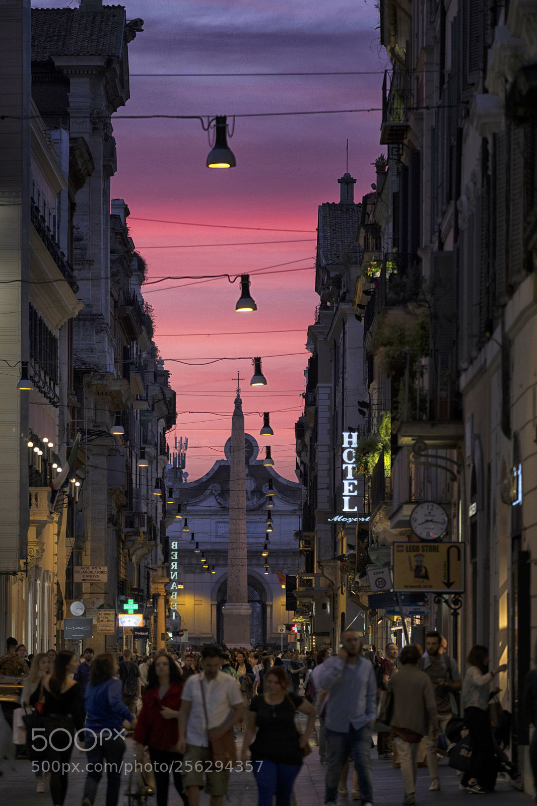 Fujifilm X-T2 sample photo. Pinky sunset in rome photography