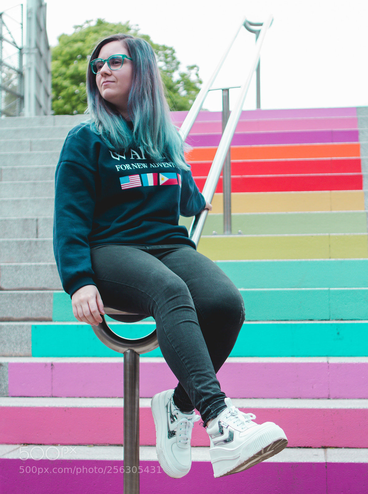 Canon EOS 60D sample photo. Colored stairs photography