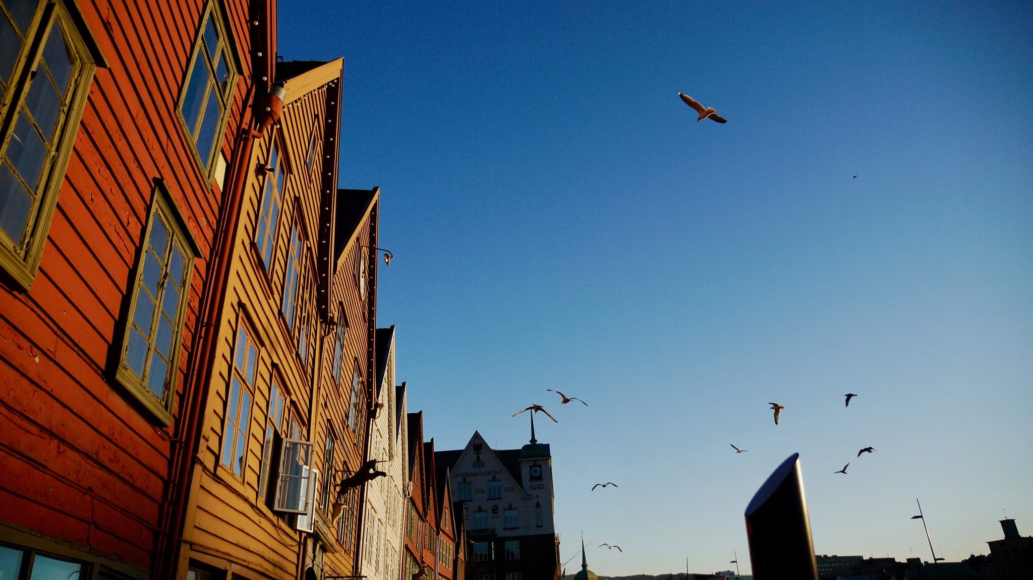 Panasonic Lumix DMC-GF1 sample photo. Buildings of bryggen.jpg photography