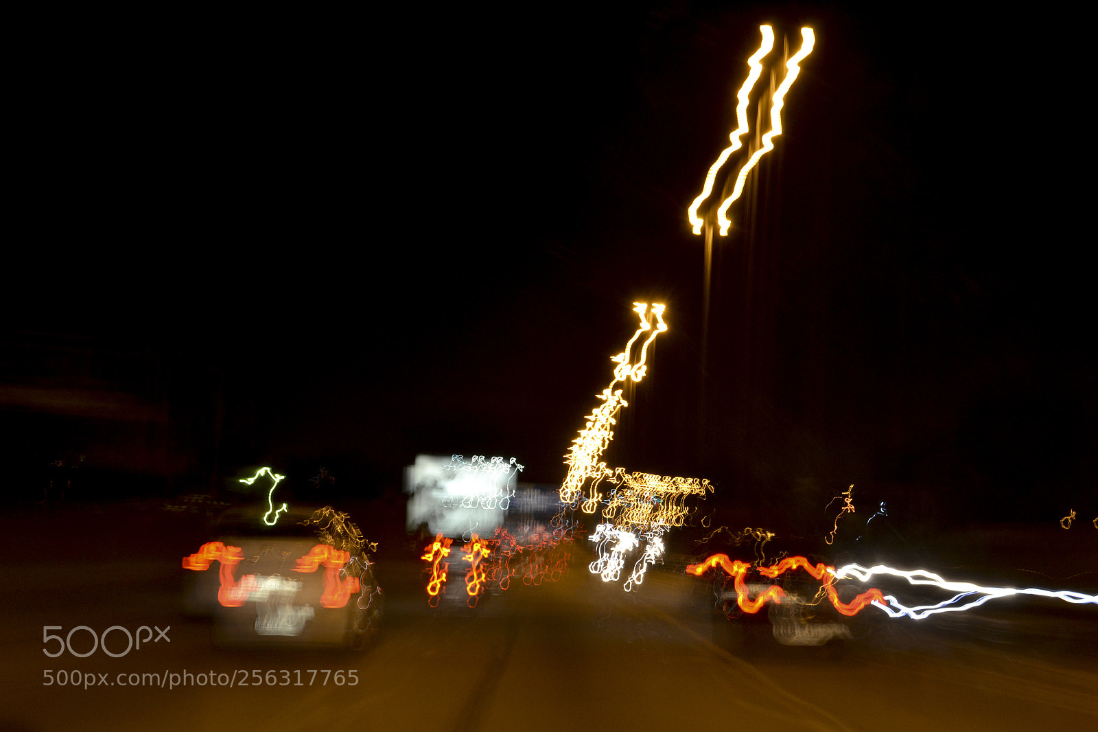 Nikon D3100 sample photo. Freeway street lights photography