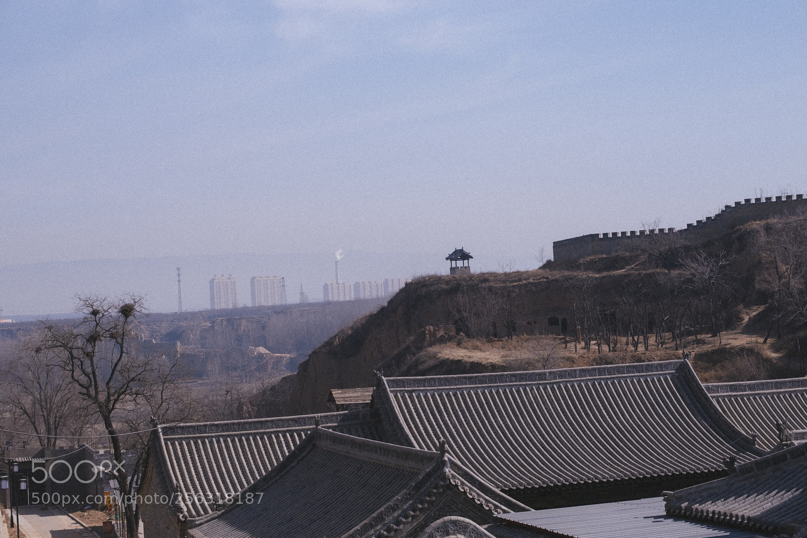 Fujifilm X-E3 sample photo. Ancient town & modern factories photography