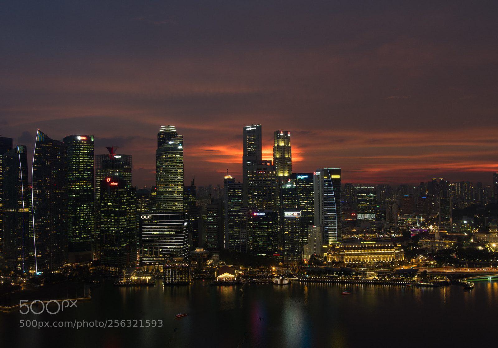 Pentax K-3 sample photo. Night view of singapole photography
