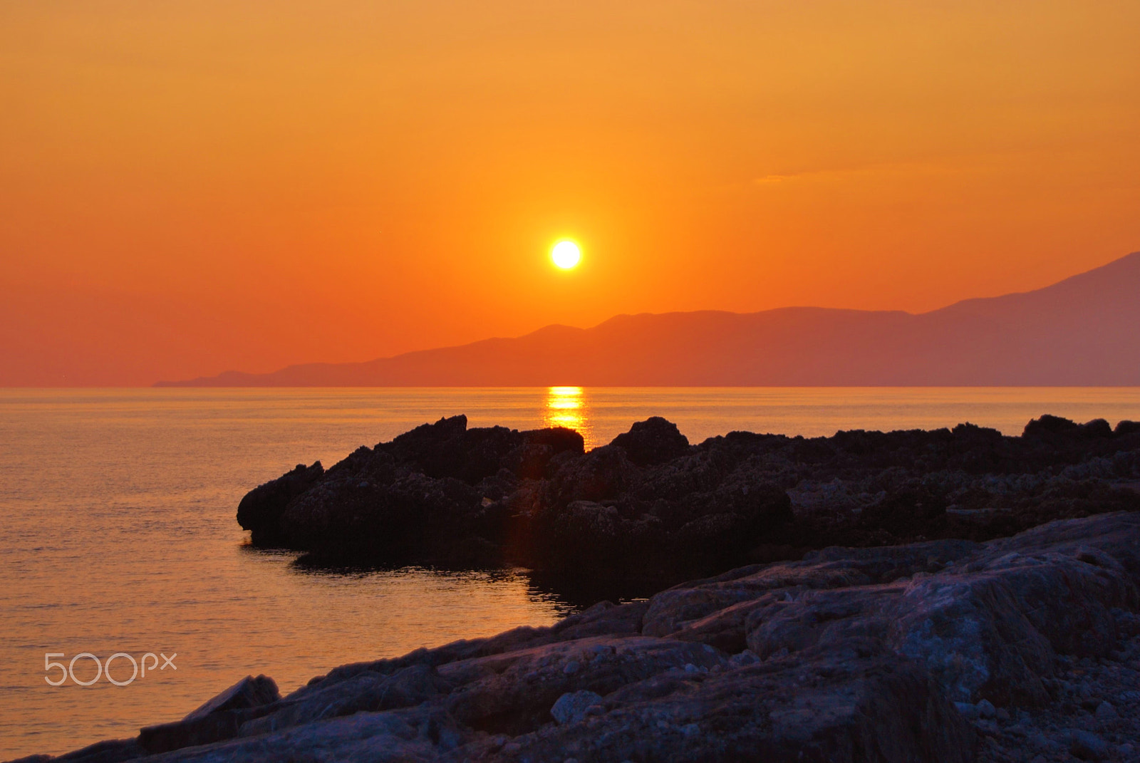Nikon D60 sample photo. Romantic sunset in maratea, italy photography