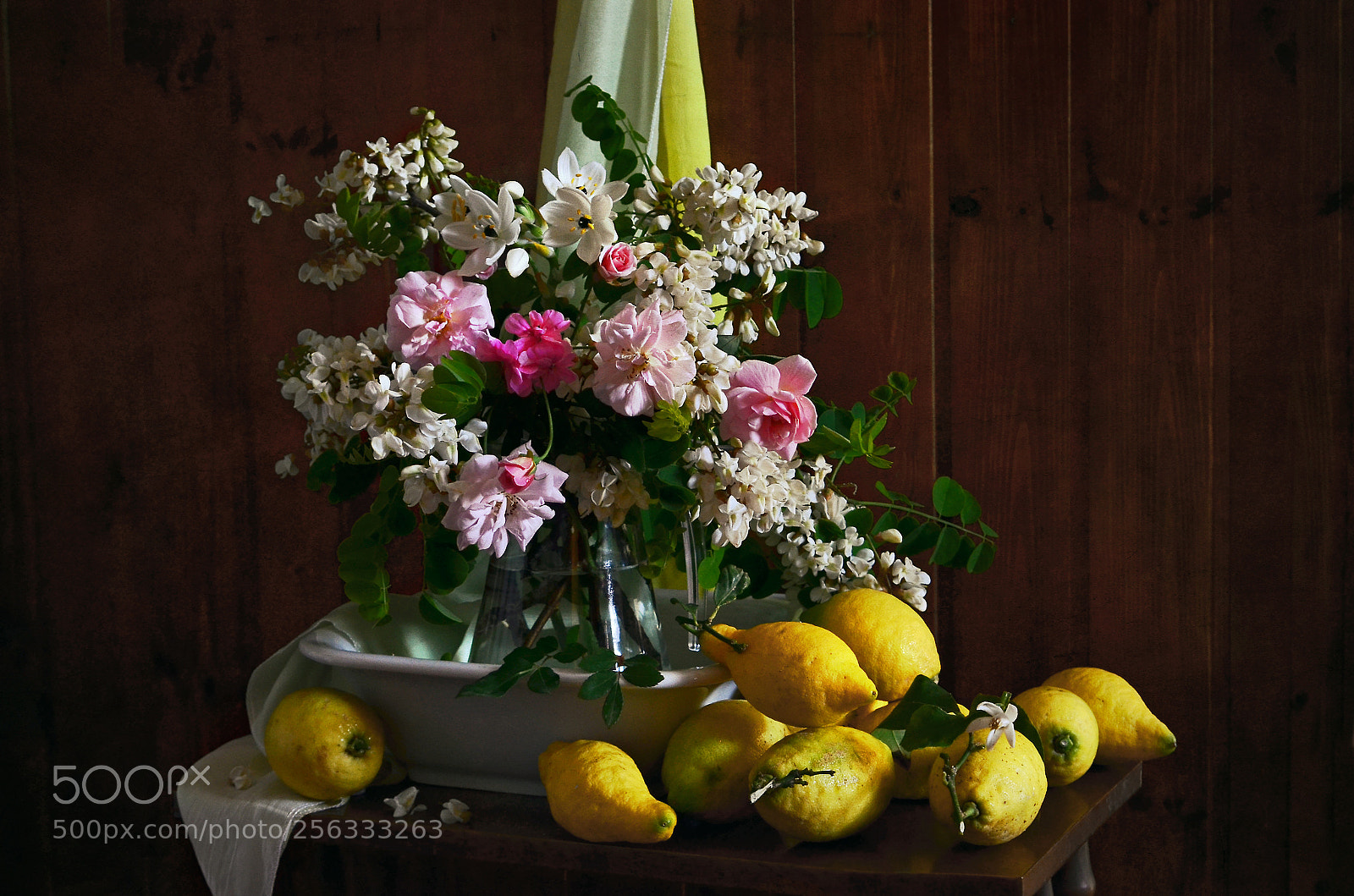 Nikon D5100 sample photo. With flowers and lemons photography