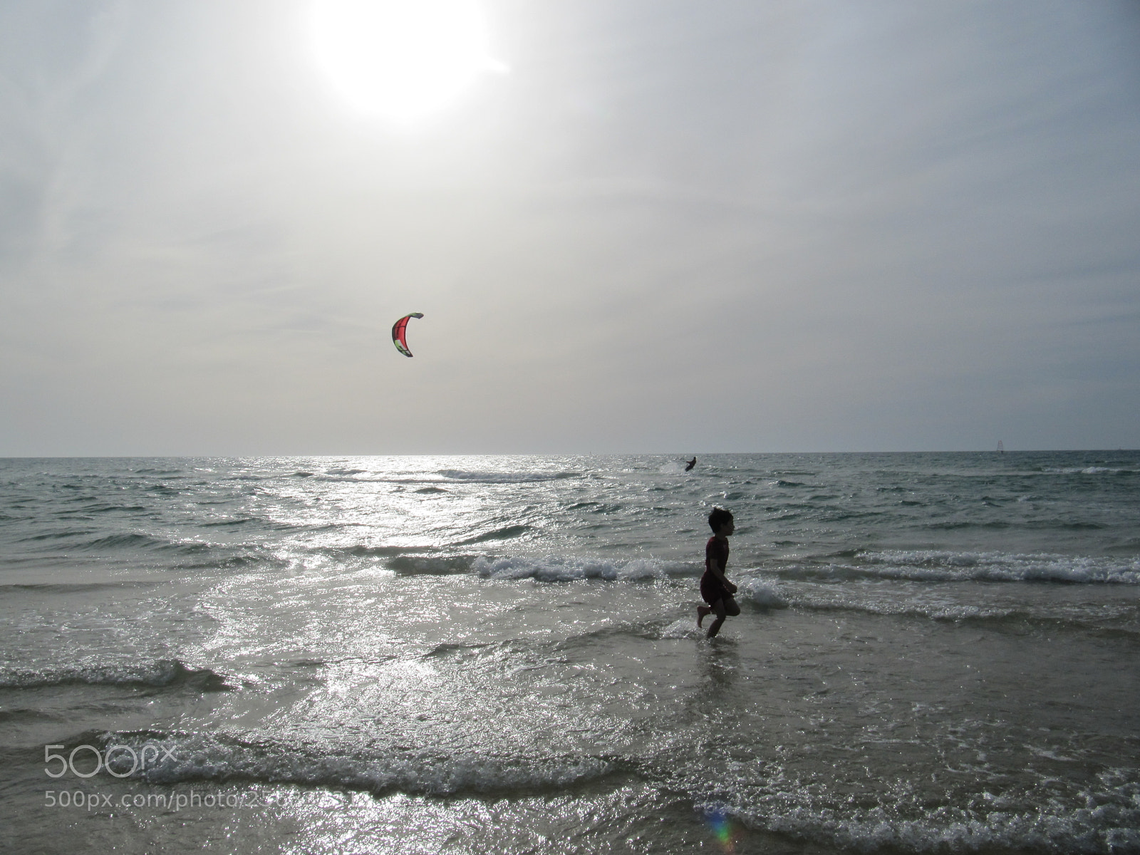 Canon PowerShot SX200 IS sample photo. Wind surfing photography