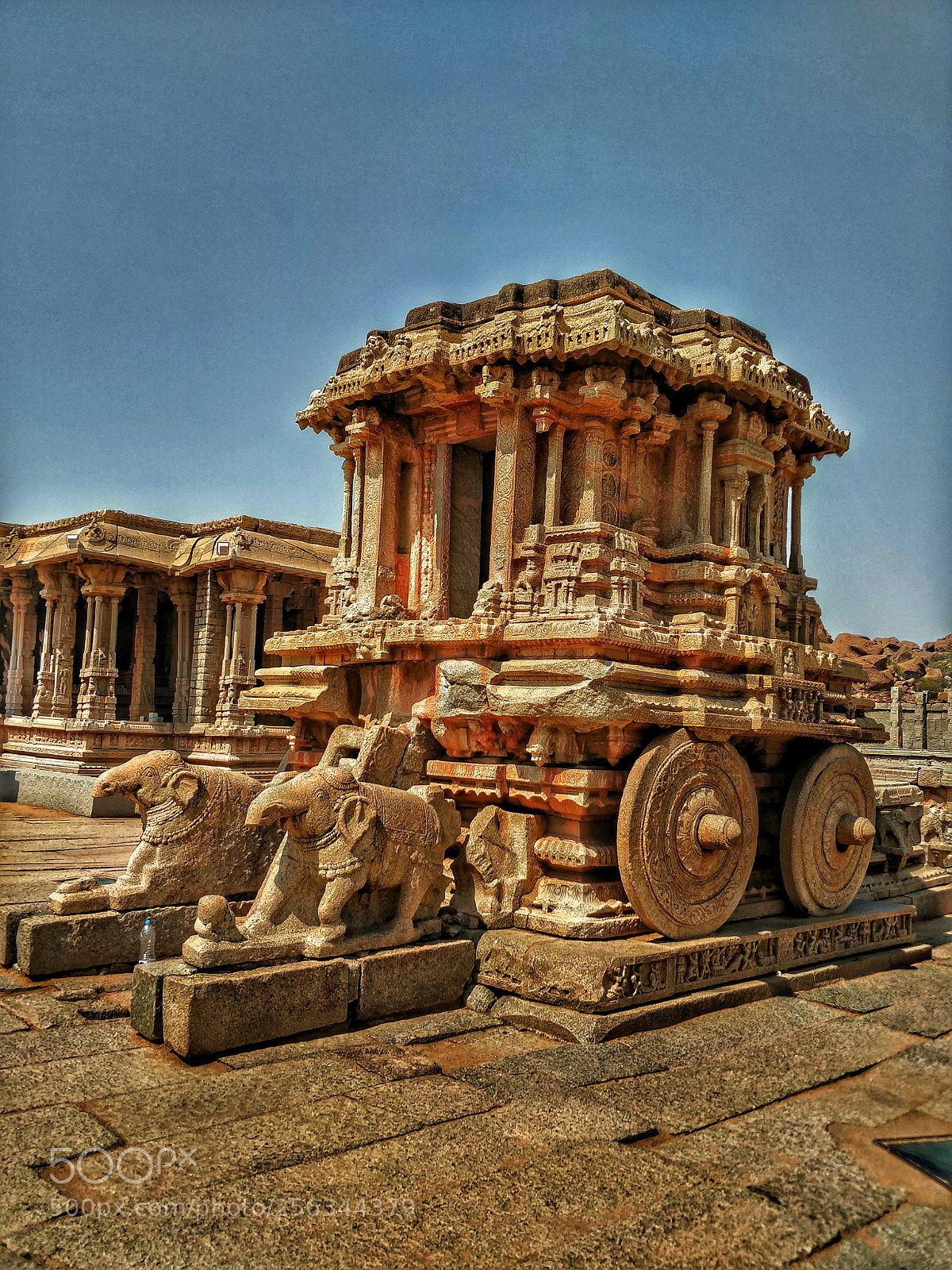 OnePlus 5 sample photo. Stone chariot - hampi photography