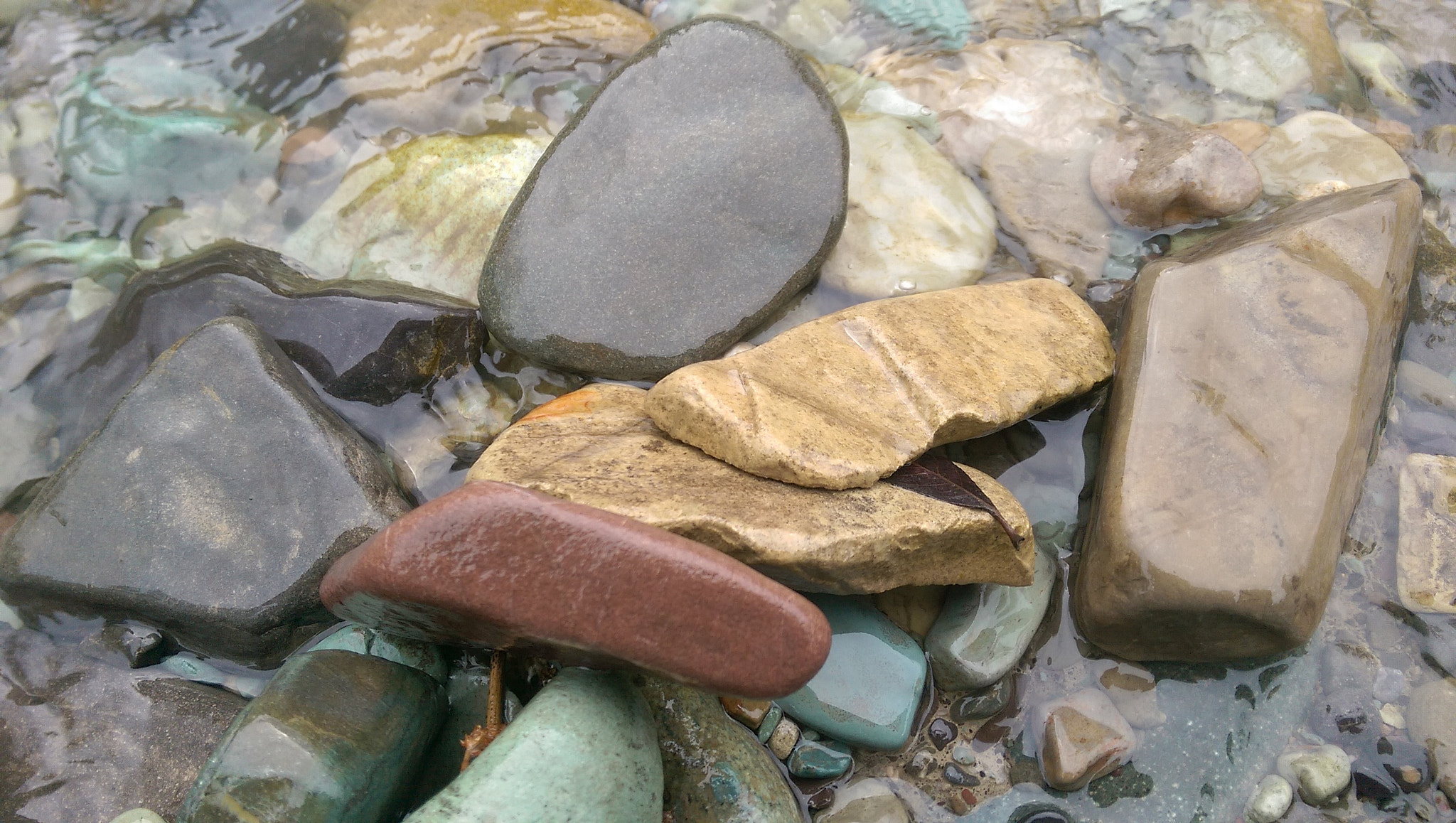 HTC ONE M8 sample photo. River & stones photography