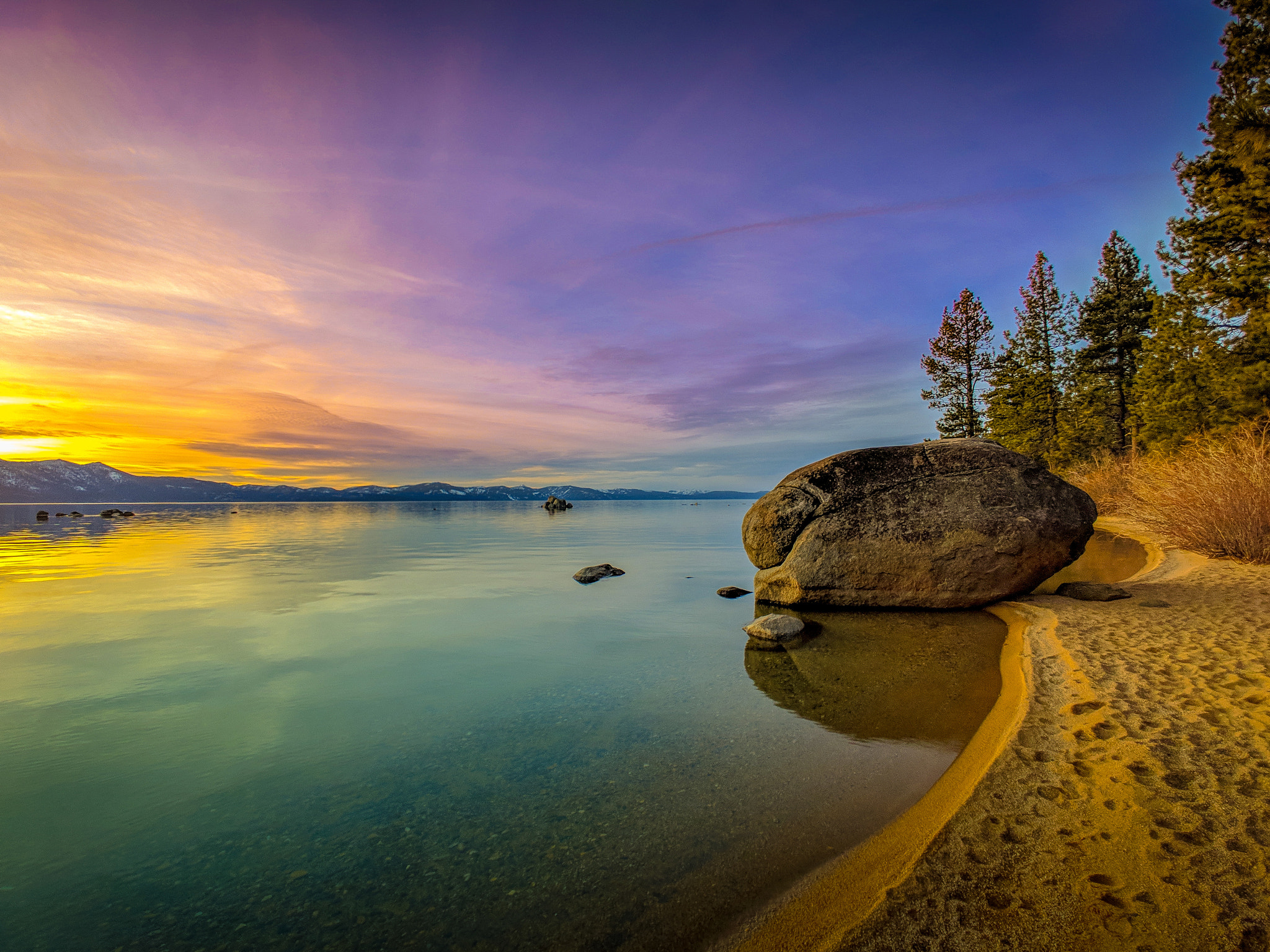 LG V30 sample photo. Lake tahoe photography