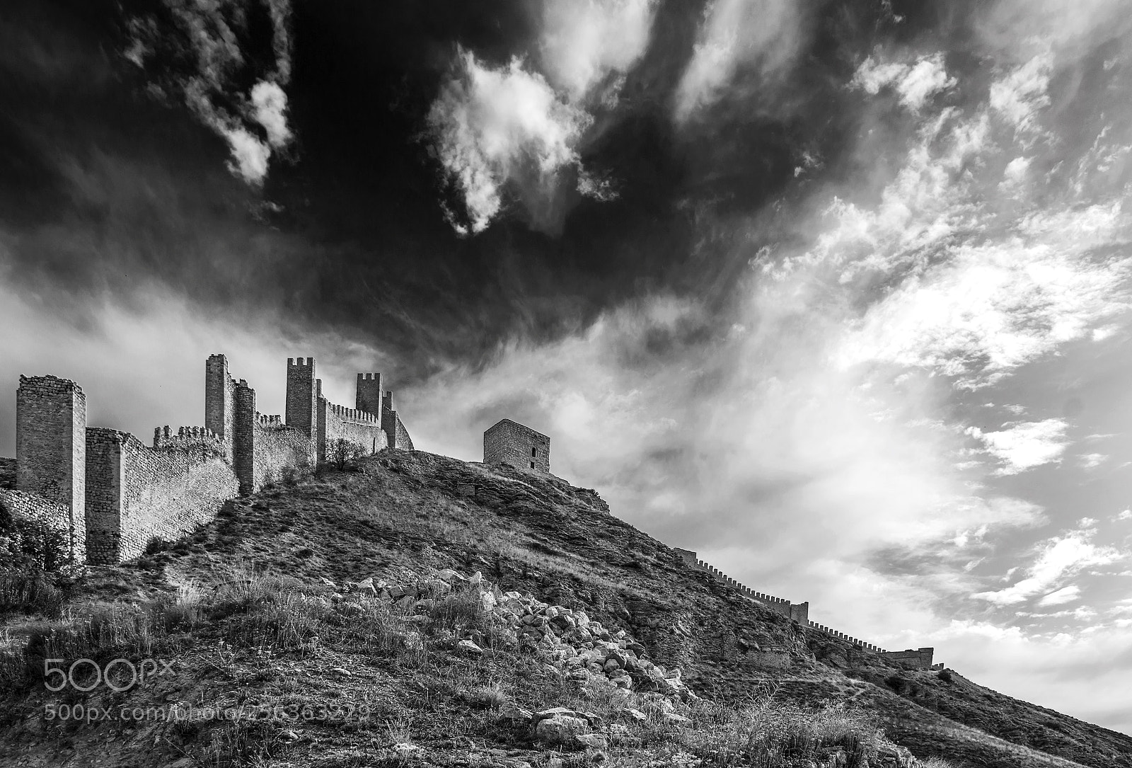 Nikon D800 sample photo. Albarracín b&n photography