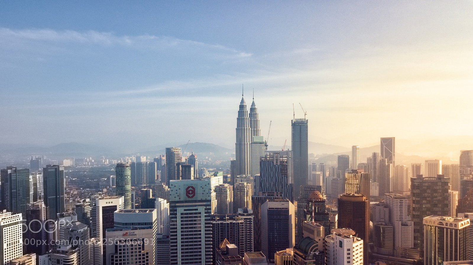 DJI FC220 sample photo. Twin tower photography