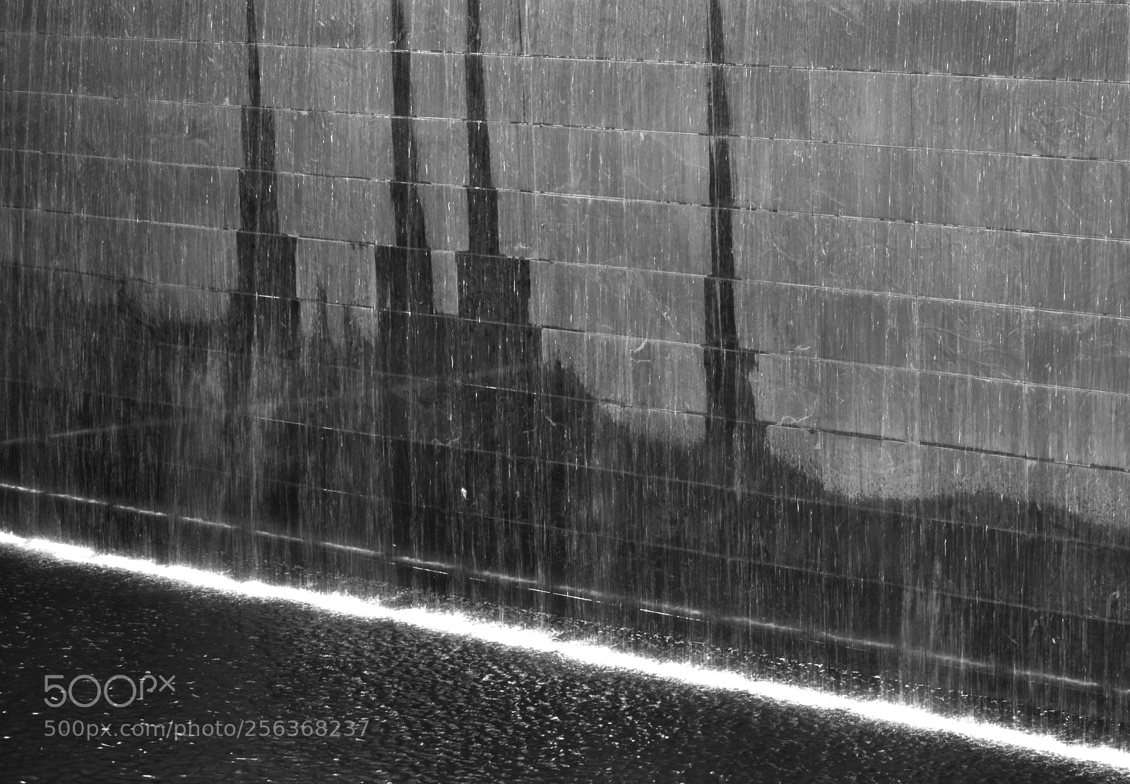 Nikon D5500 sample photo. Wtc fountain bw photography