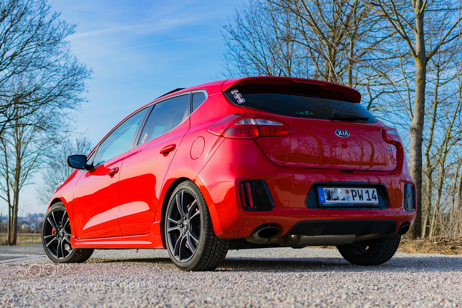 Nikon D3300 sample photo. Red car - backside photography