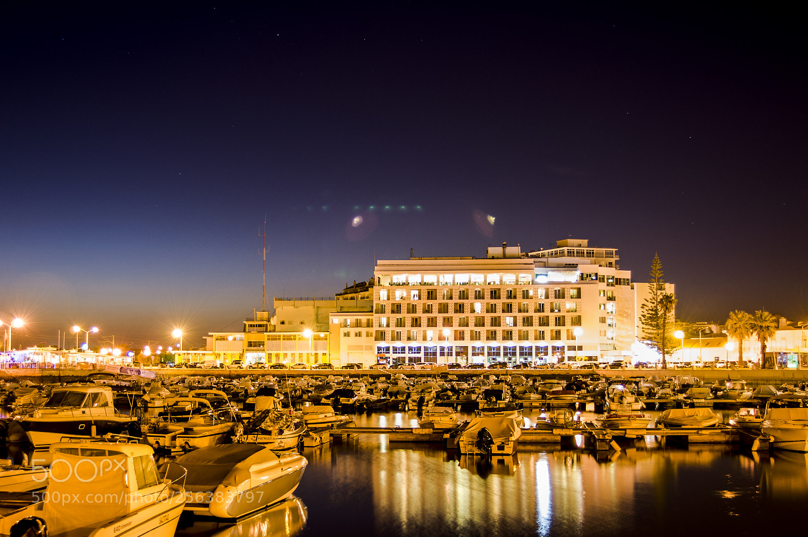 Nikon D90 sample photo. Night city lights faro photography