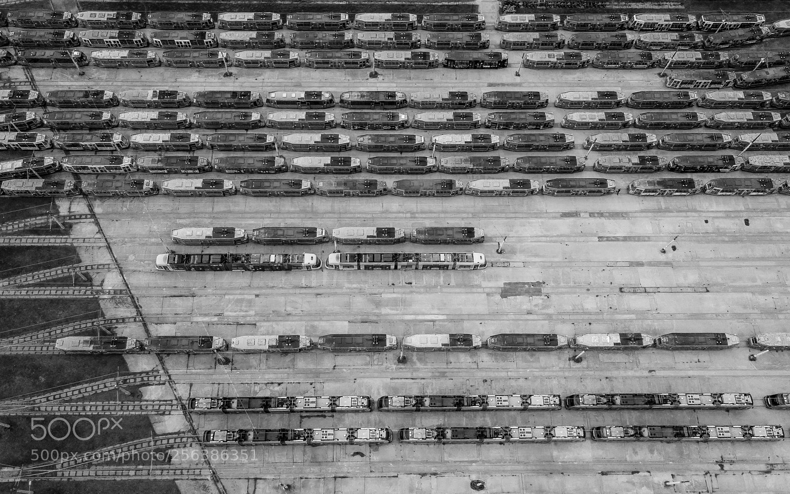 DJI FC220 sample photo. Tram depot photography