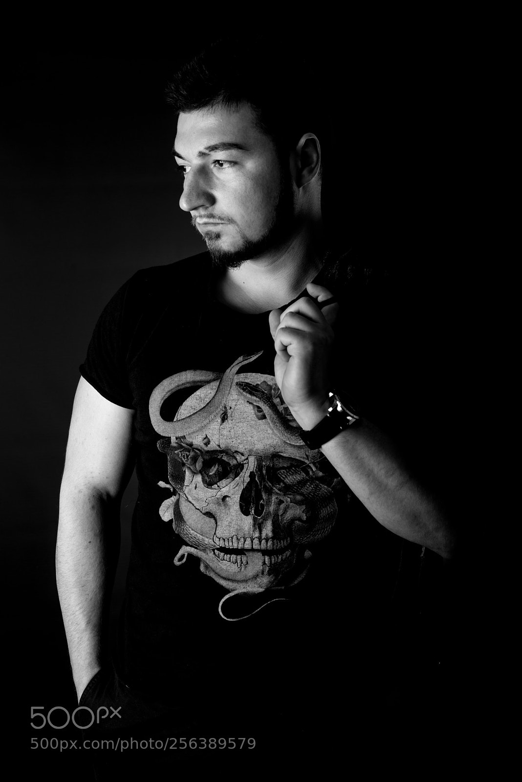 Nikon D800 sample photo. Black and white model photography