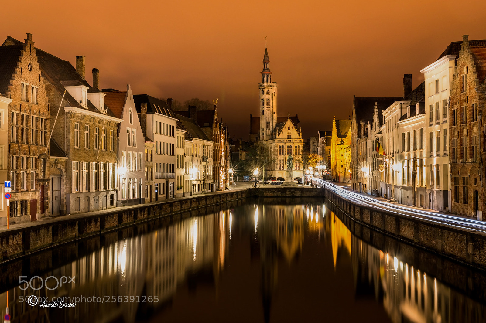 Nikon D750 sample photo. Nightfall in bruges photography