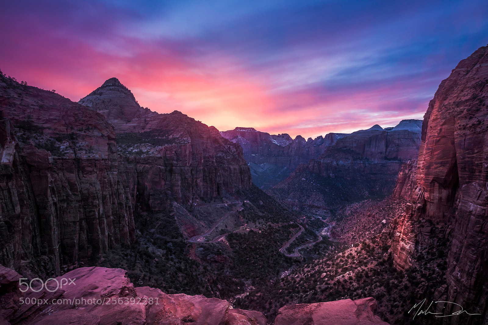 Nikon D810 sample photo. Sunset at zion canyon photography