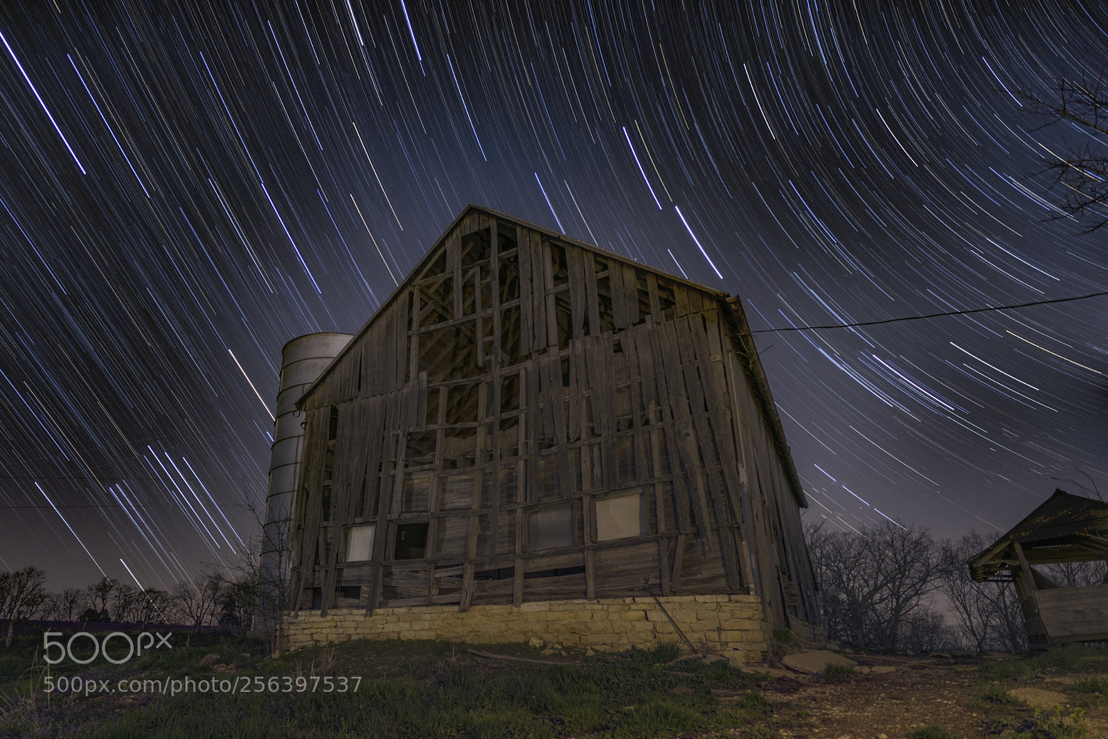 Sony a7R sample photo. Farm star trail photography