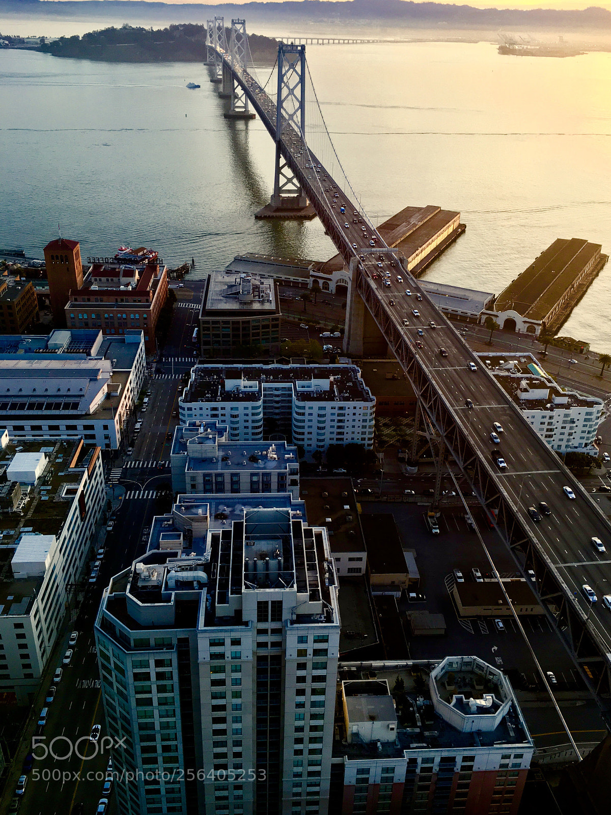 Apple iPhone 6s Plus sample photo. Bay bridge and buildings photography