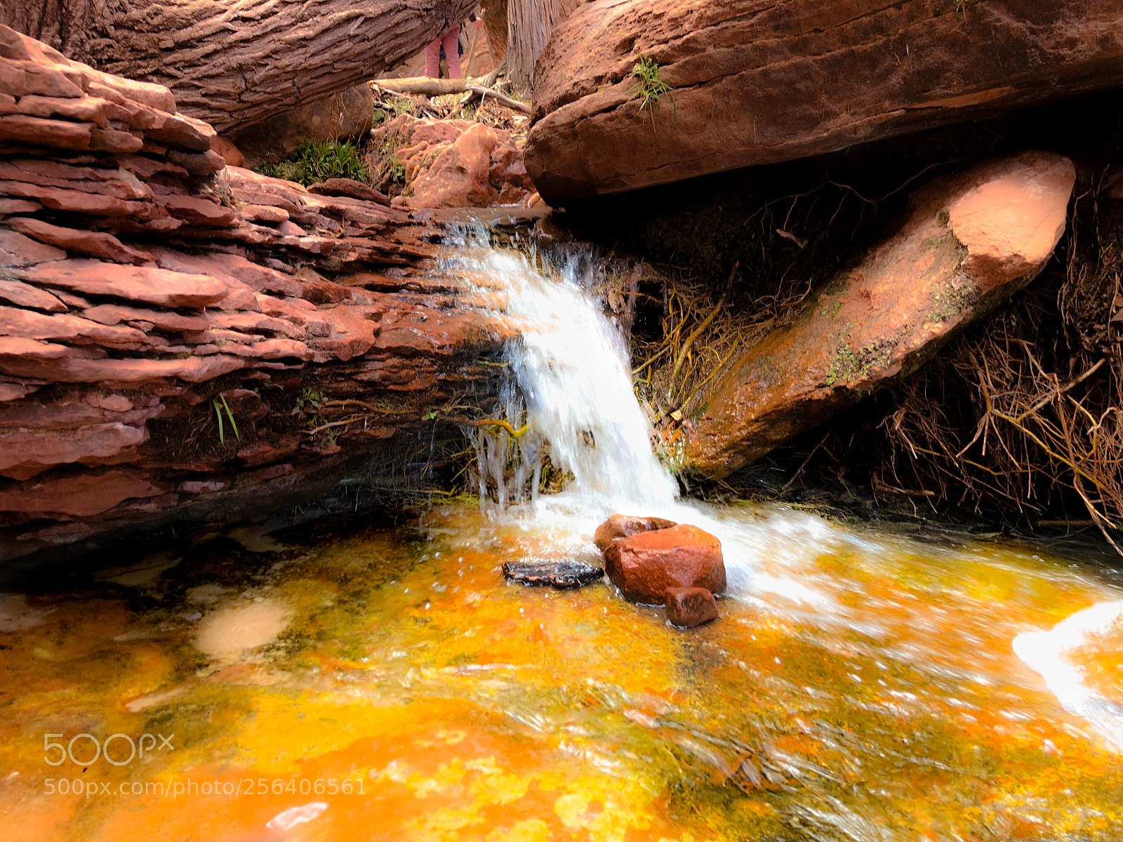 Apple iPhone X sample photo. Small waterfall photography