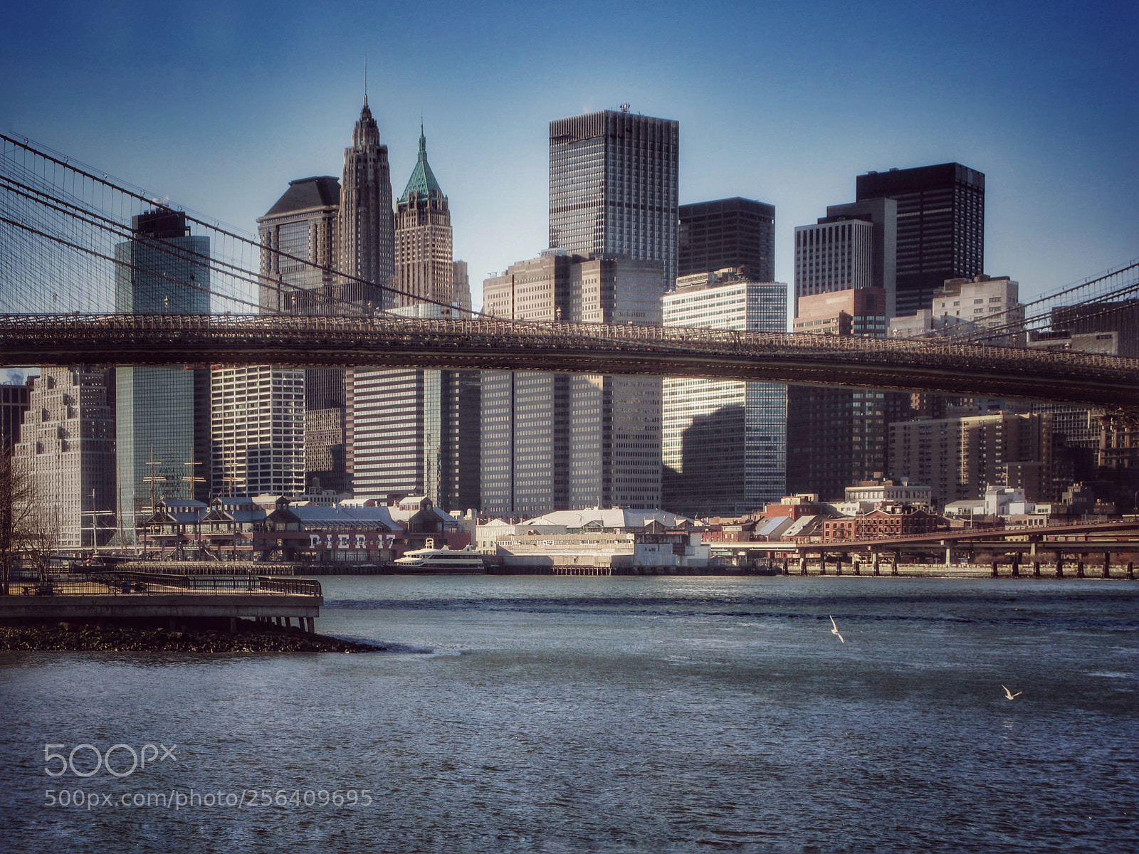 Canon POWERSHOT G9 sample photo. Downtown manhattan & brooklyn bridge photography