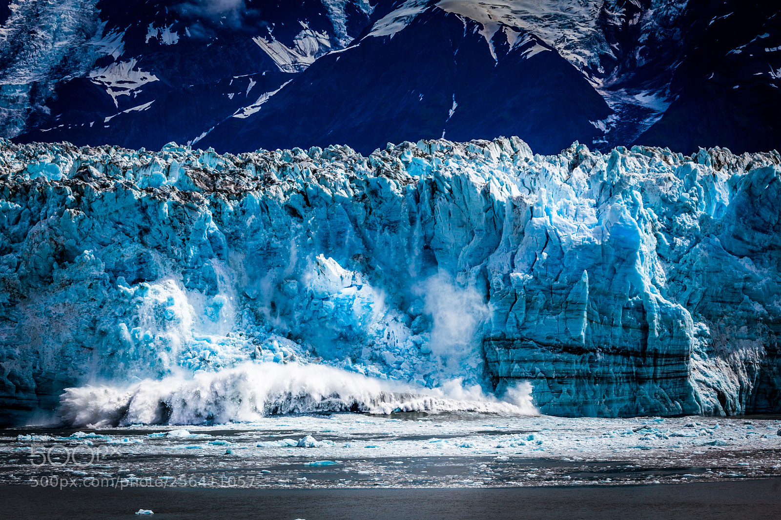 Canon EOS 5D Mark II sample photo. Hubbard glacier action photography