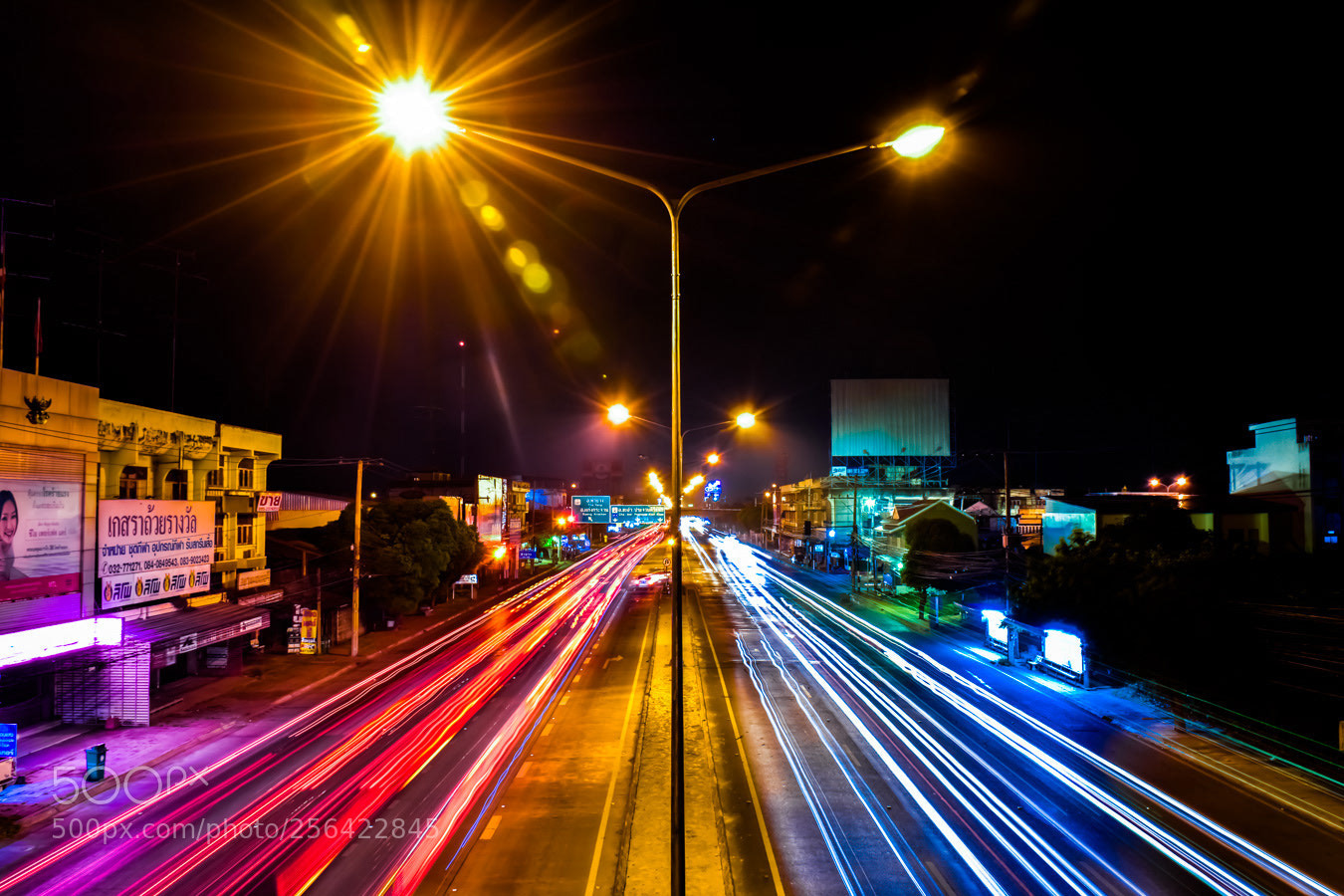 Nikon D5600 sample photo. Red blue light photography