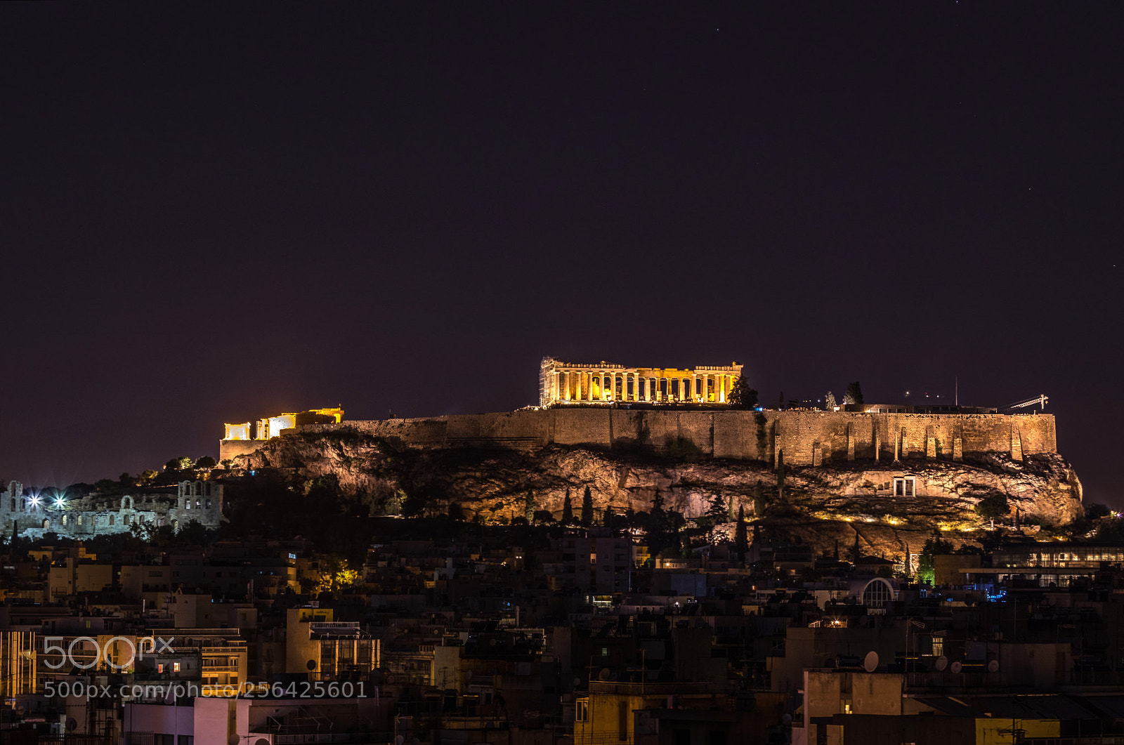 Canon EOS 80D sample photo. Acropole by night photography