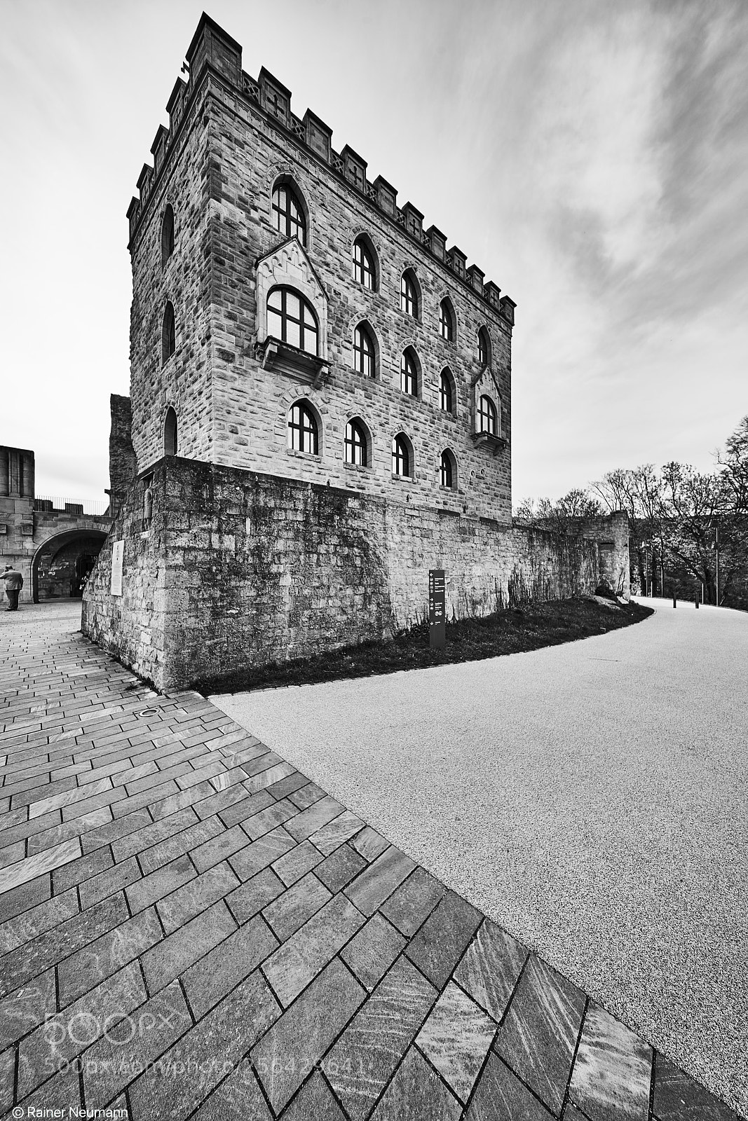 Sony a7R II sample photo. Hambacher schloß b&w photography