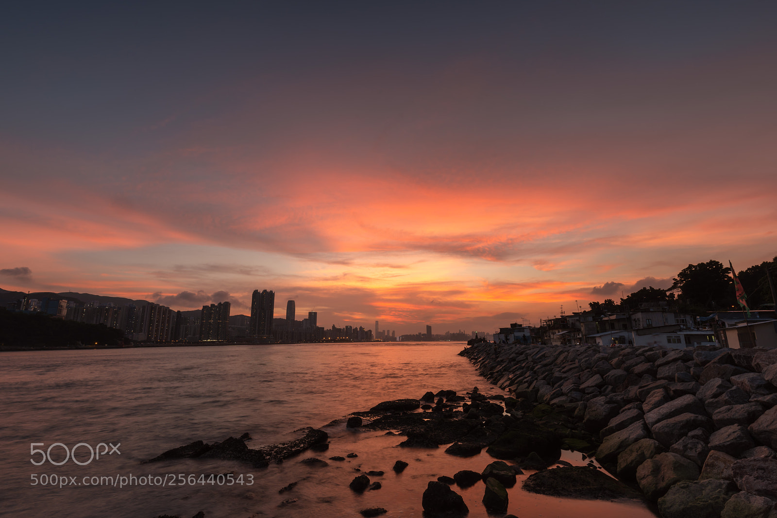 Sony a7 III sample photo. Sunset in hong kong photography