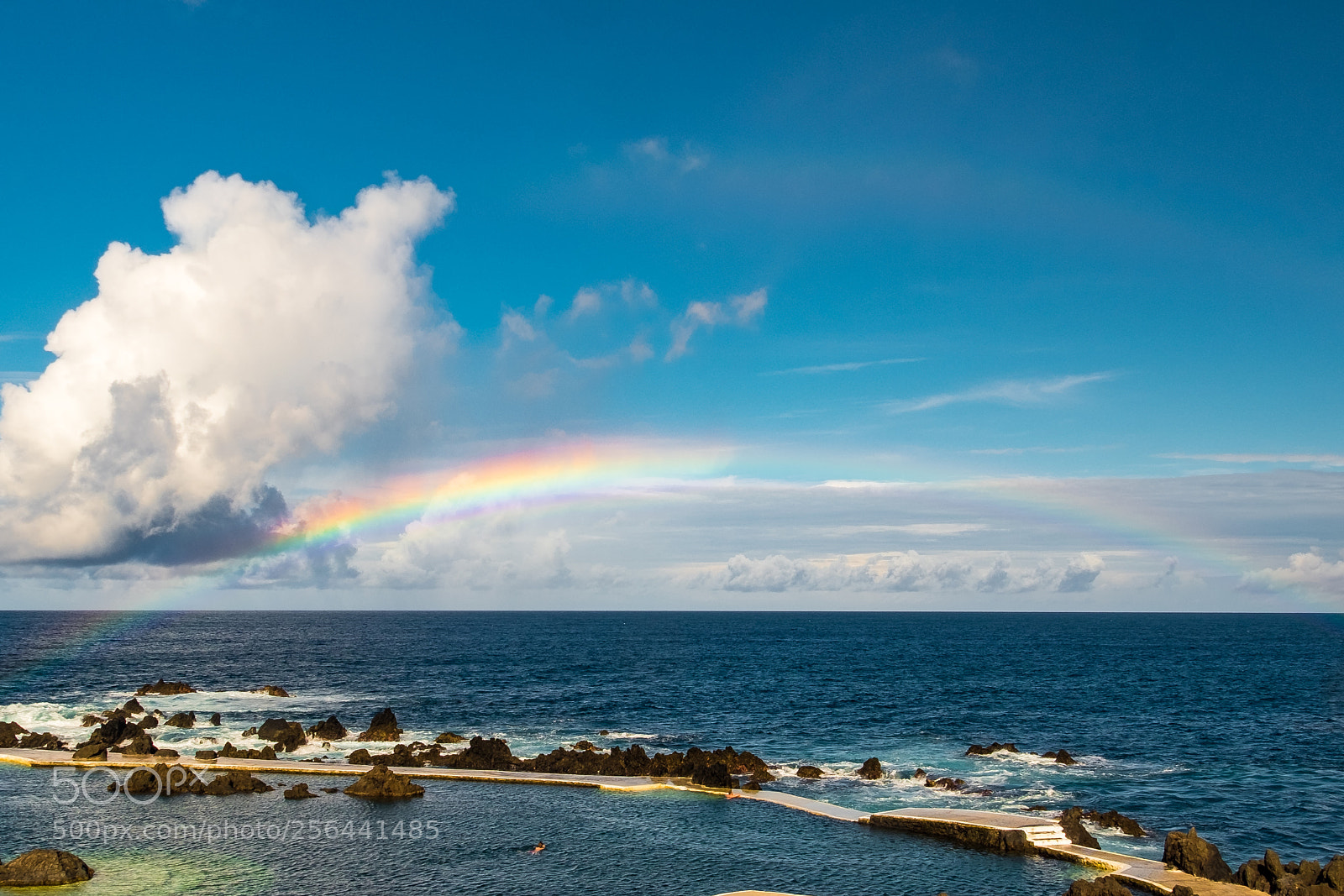 Fujifilm X-T10 sample photo. Rainbow over porto moniz photography