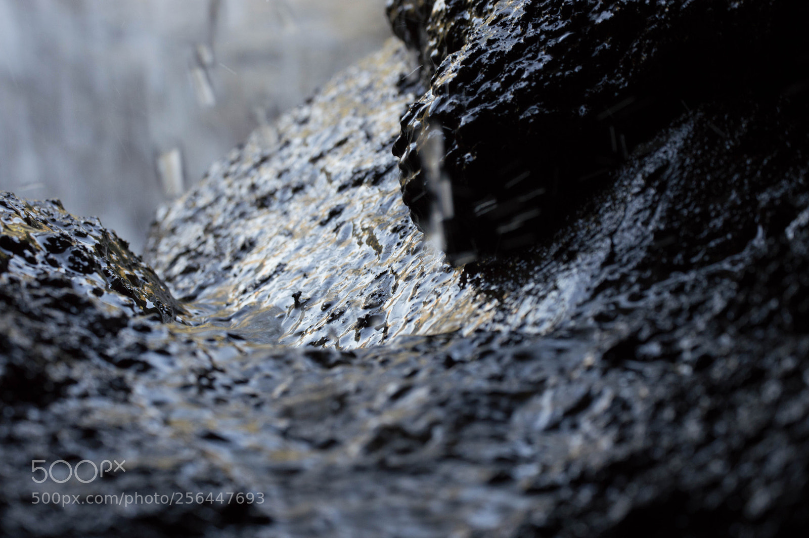 Nikon D3200 sample photo. Behind a small waterfall photography