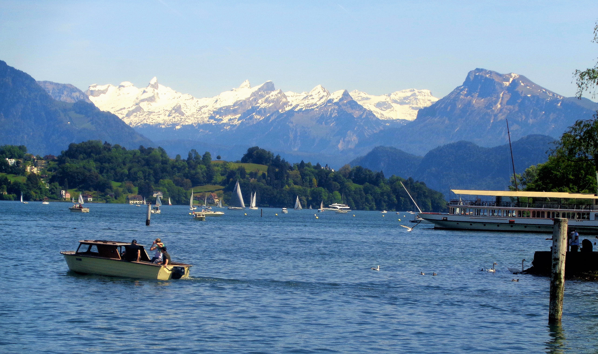 Sony Cyber-shot DSC-W830 sample photo. Spring at lake lucerne, switzerland photography