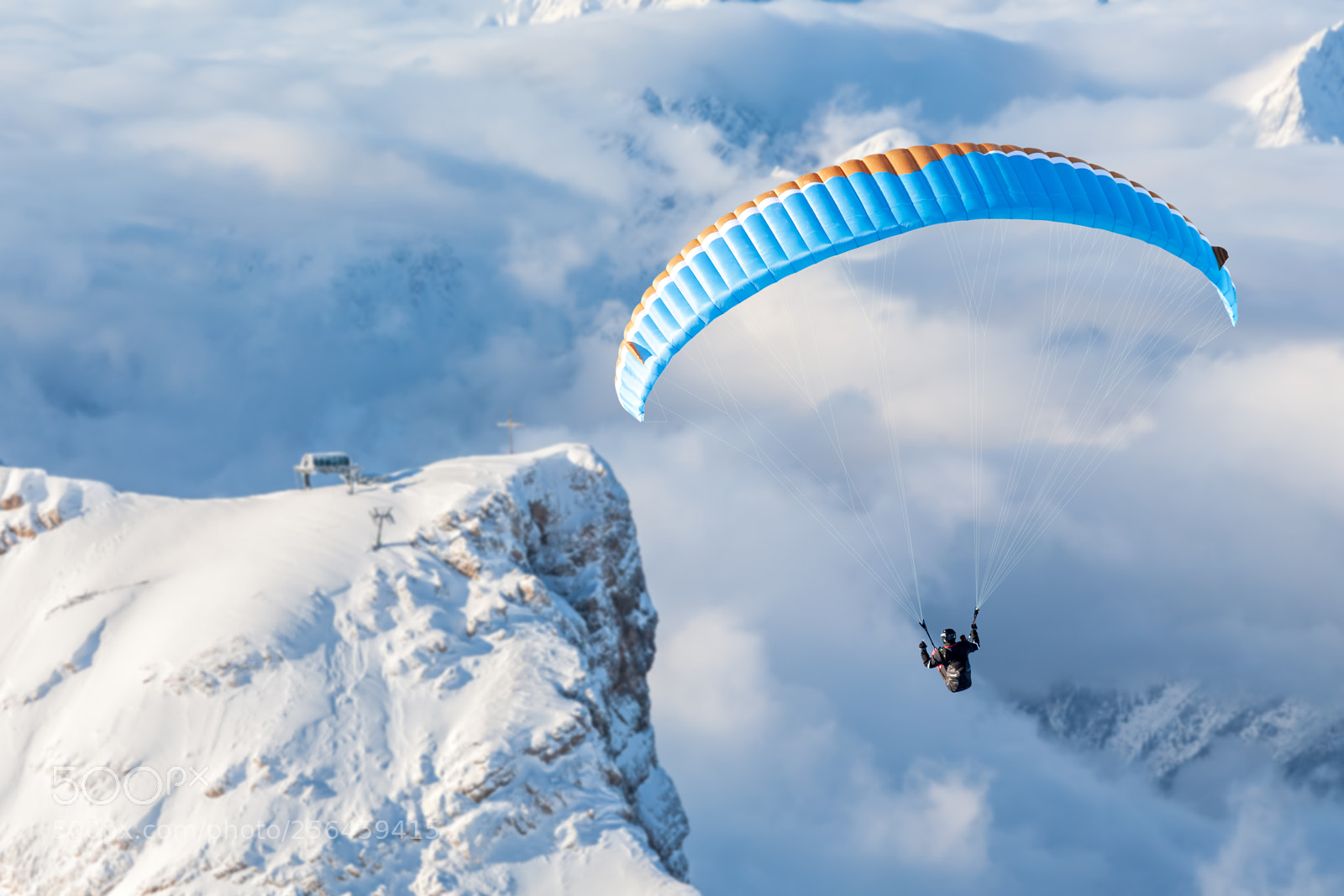 Canon EOS 5D sample photo. Paragliding in the mountains photography