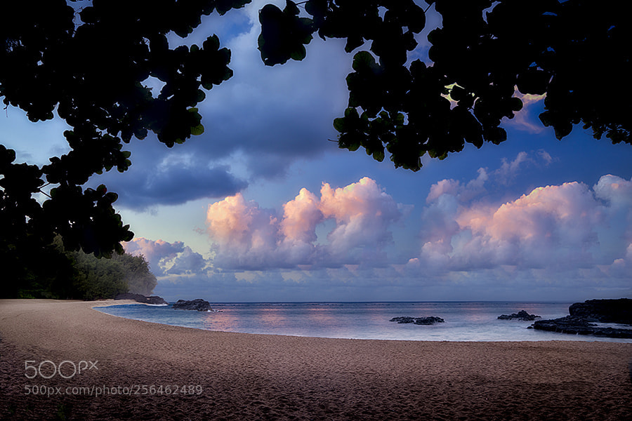 Sony a7R II sample photo. Sunrise on lumahai beach photography