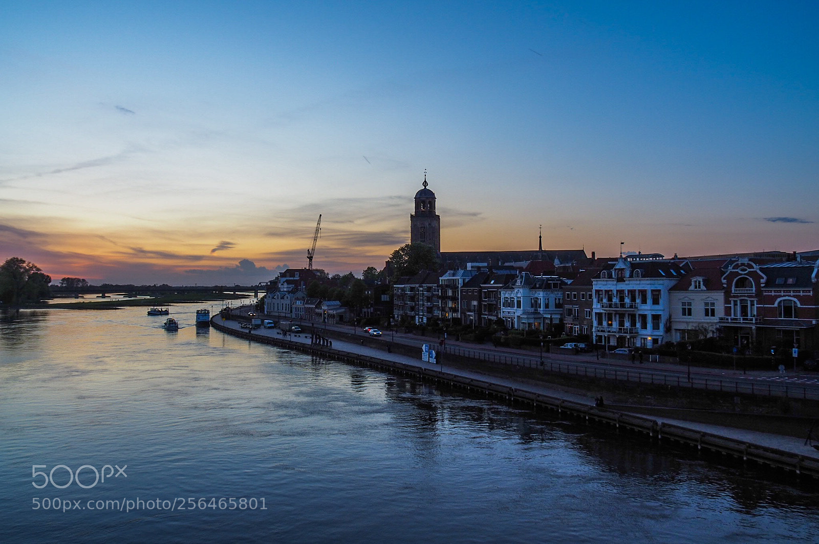 Olympus OM-D E-M10 II sample photo. Deventer skyline; sunset photography