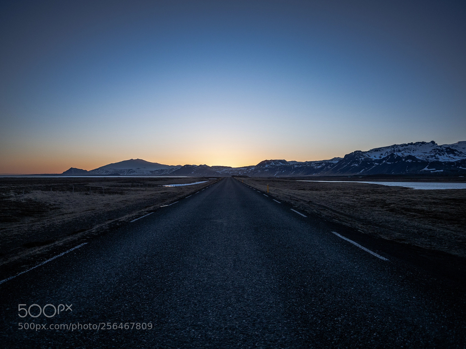Olympus OM-D E-M10 sample photo. Icelandic road in sundown photography