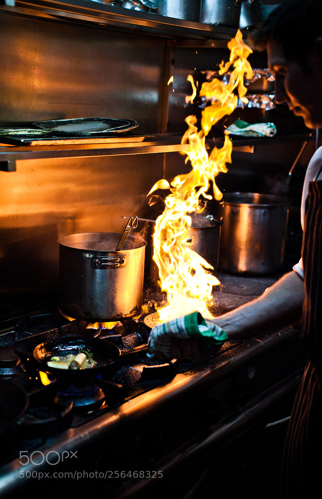 Canon EOS 5D Mark II sample photo. Cooking with fire photography