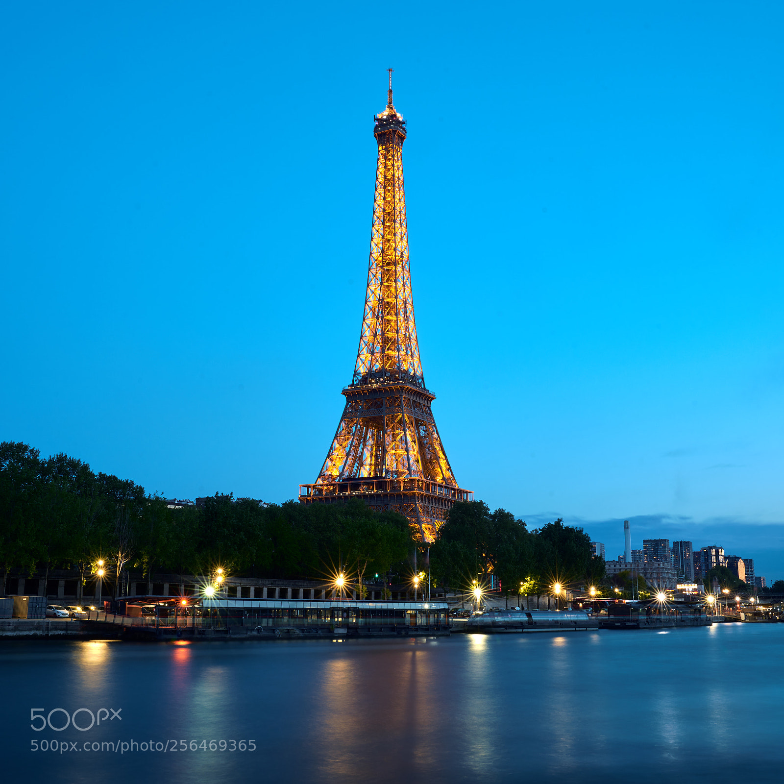 Sony a7R II sample photo. Eiffel tower blue hour photography