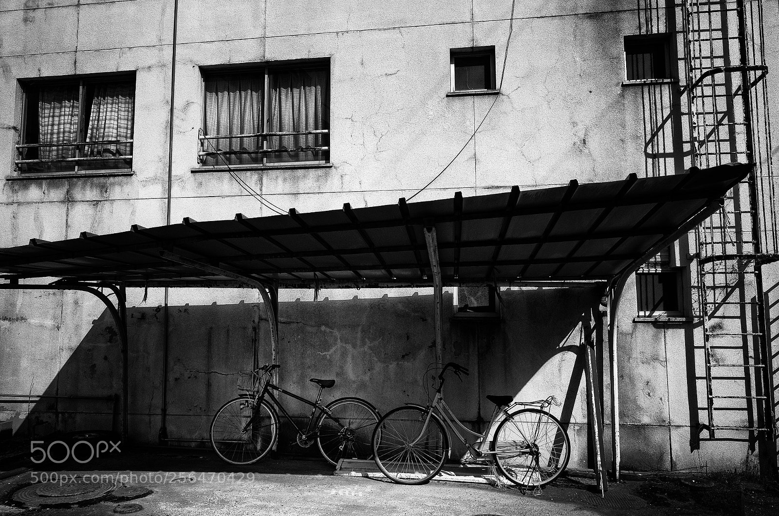 Ricoh GR II sample photo. Bicycle parking photography