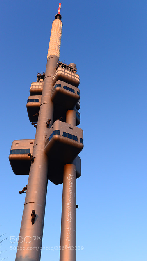 Nikon D610 sample photo. Tv tower in prague photography