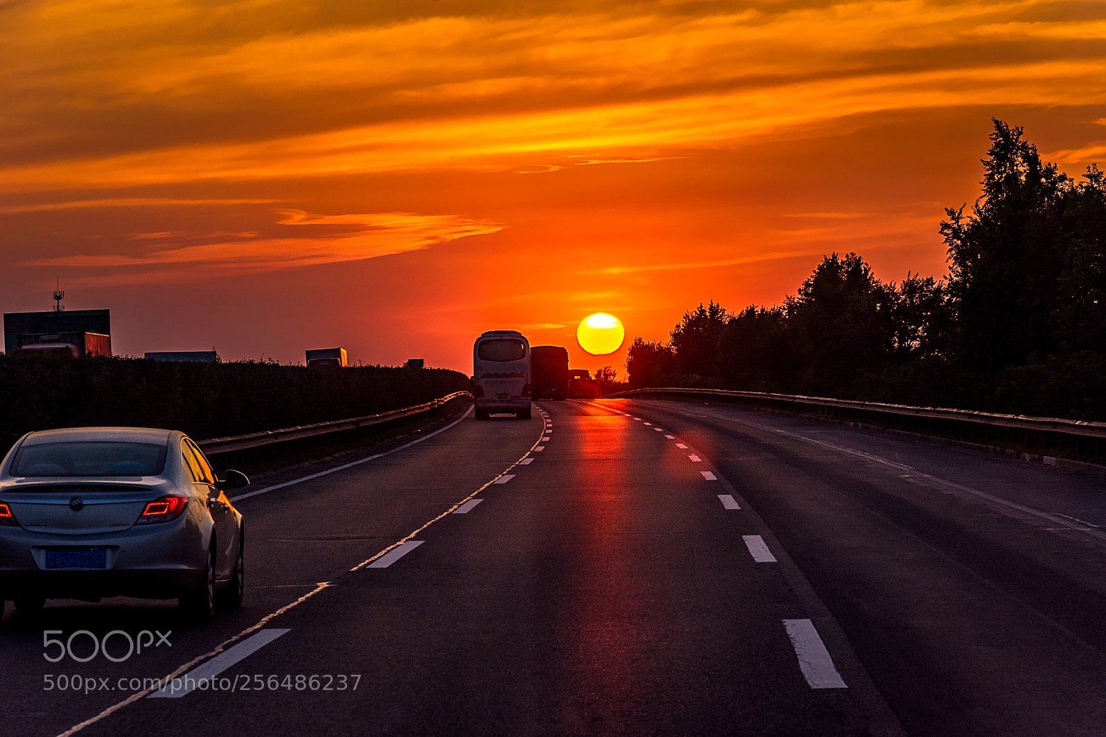 Nikon D7100 sample photo. Sunset road. photography